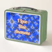 Anemone Muster Metall Brotdose (Vorderseite)