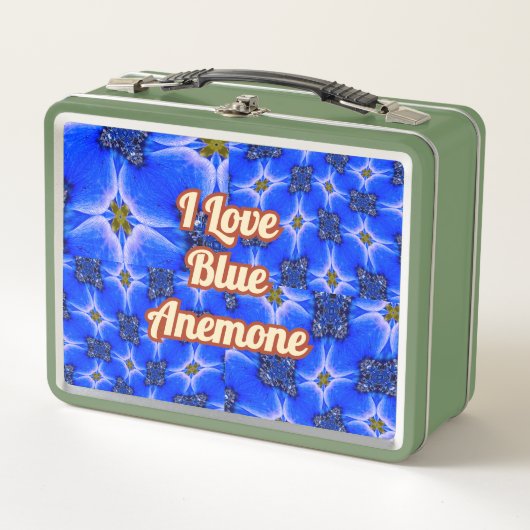 Anemone Muster Metall Brotdose (Vorderseite)