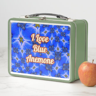 Anemone Muster Metall Brotdose