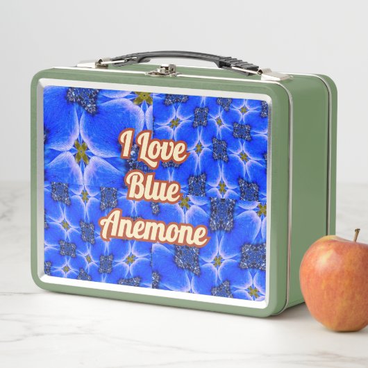 Anemone Muster Metall Brotdose (Beispiel)