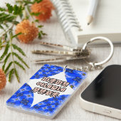 Anemone Muster Schlüsselanhänger (Vorderseite rechts)