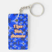 Anemone Muster Schlüsselanhänger (Rückseite)