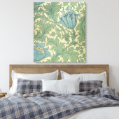 "Anemone"-Muster (Textilien) Leinwanddruck (Insitu (Schlafzimmer))