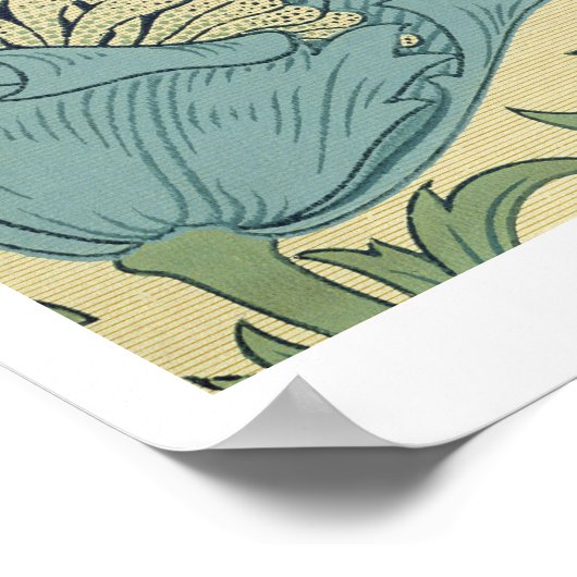 "Anemone"-Muster (Textilien) Poster (Ecke)