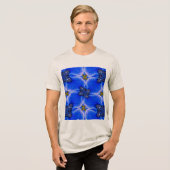 Anemone Muster Tri-Blend Shirt (Vorderseite voll)