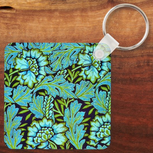 Anemone-Muster von William Morris, Schlüsselanhänger (Rückseite)