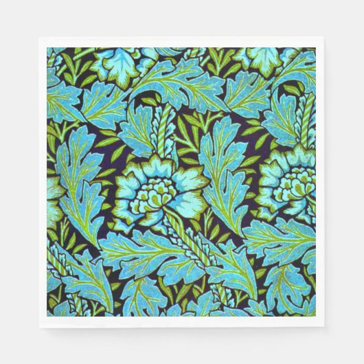 Anemone-Muster von William Morris, Serviette (Vorderseite)