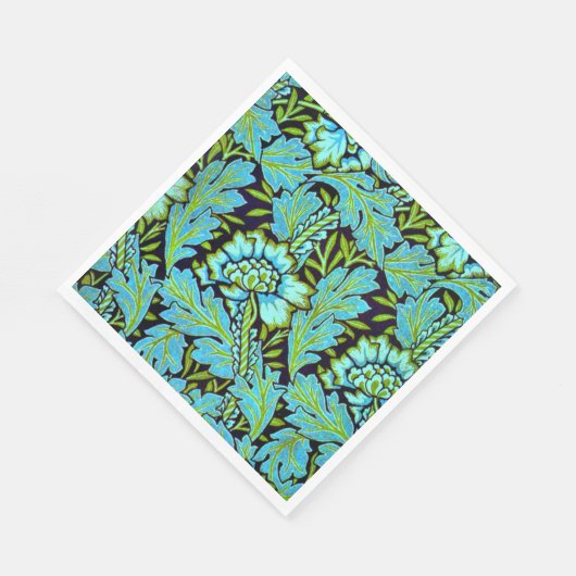 Anemone-Muster von William Morris, Serviette (Ecke)