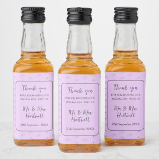 Anemone on Light Lilac Mini Liquor Flasche Label~ Alkoholflaschenetikett