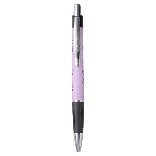 ~Anemone on Light Lilac Pen Kugelschreiber (Rückseite (Vertikal))