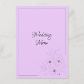 Anemone on Light Lilac Wedding Menu Enclosure Card Begleitkarte (Vorderseite)