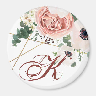 Anemone personalisiert Magnet Geometric Garden Ros