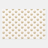 Anemone Pink Blume Aquarell Handgestrichen Geschenkpapier Set (Vorderseite 3)