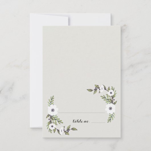 Anemone-Platzkarten Einladung (Vorderseite)