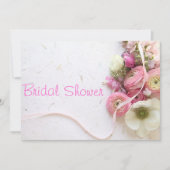 Anemone, Ranunculus, Bänder-Brautparty Einladung (Vorderseite)