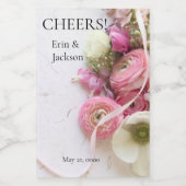 Anemone, Rranunculus, Bänder Getränke Label Set Weinetikett (Einzelnes Label)