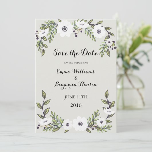 Anemone - Save the Date (Stehend Vorderseite)