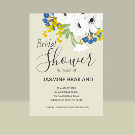 Anemone Spring Floral Bouquet Brautparty Einladung