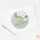 Anemone Spring Floral Bouquet Brautparty Runder Aufkleber (Umschlag)