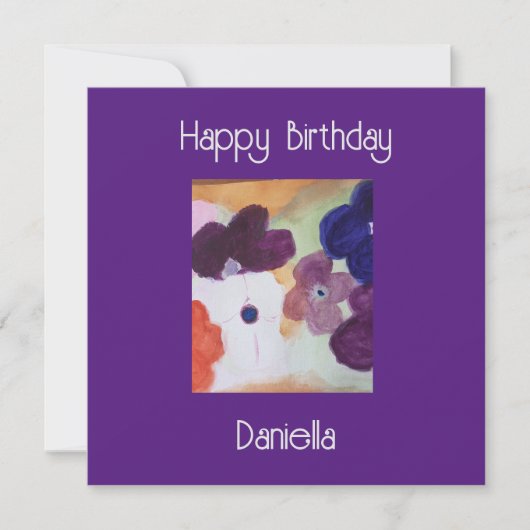 Anemone Spring Flowers Flat Birthday Card (Vorderseite)