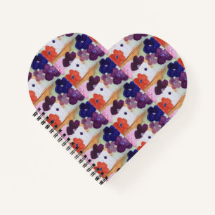 Anemone Spring Flowers Heart Notebook Notizblock
