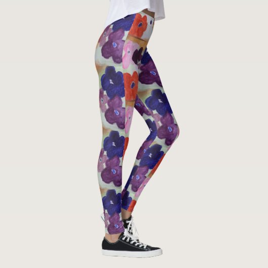 Anemone Spring Flowers Leggings (Rechts)