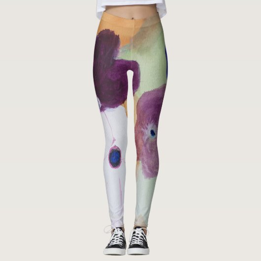 Anemone Spring Flowers Leggings (Vorderseite)