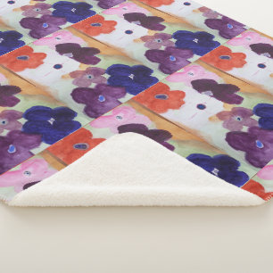 Anemone Spring Flowers Sherpa Blanket Sherpadecke