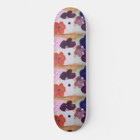 Anemone Spring Flowers Skateboard (Vorderseite)