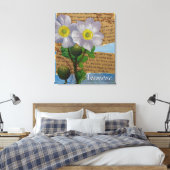 Anemone Stretched Canvas Print Leinwanddruck (Insitu (Schlafzimmer))