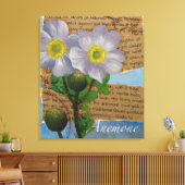 Anemone Stretched Canvas Print Leinwanddruck (Insitu (Wohnzimmer))