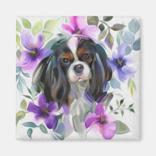 'Anemone' Tricolor cavalialer Hundeschlittenmagnet Magnet