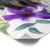 'Anemone' Tricolor cavalier dog art print Poster (Ecke)