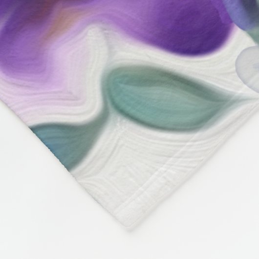 'Anemone' Tricolor cavalier Hund Art Vlies Decke (Ecke)