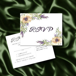 Anemone UAWG Entree Greenery Floral Boho Modern Postkarte