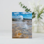 Anemone und alte treue Geysers Eruptionen Postkarte (Stehend Vorderseite)