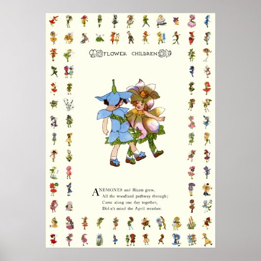 Anemone und Bluets Poster (Vorne)