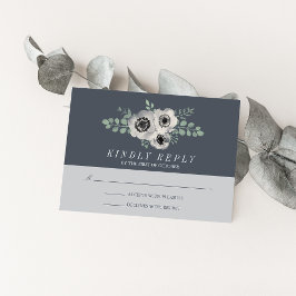 Anemone und Eucalyptus Wedding RSVP Response