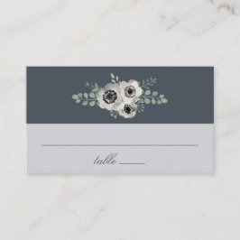 Anemone und Eukalyptus Wedding Escort Cards Platzkarte