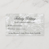 Anemone und Gänseblümchen Tryptych Visitenkarte (Rückseite)