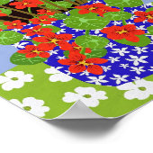 Anemone und Nasturtium-Poster Poster (Ecke)