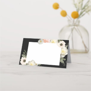 Anemone und Peony Bloom Wedding Design Platzkarte