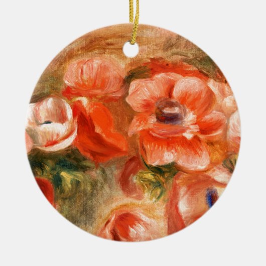 Anemone von Renoir Impressionist Painting Keramik Ornament (Vorne)