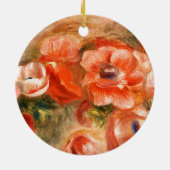 Anemone von Renoir Impressionist Painting Keramik Ornament (Hinten)