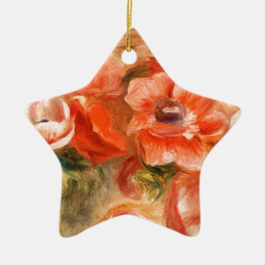 Anemone von Renoir Impressionist Painting Keramik Ornament (Vorne)
