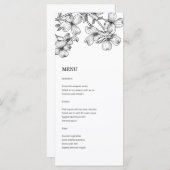 Anemone Wedding Menu Menükarte (Vorne/Hinten)