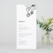 Anemone Wedding Menükarte (Stehend Vorderseite)