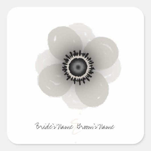 Anemone Wedding Sticker (Vorderseite)