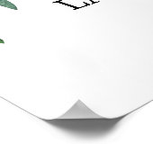 Anemone Wedding Welcome sign Poster (Ecke)