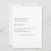 Anemone White Floral Brautparty Einladung (Rückseite)